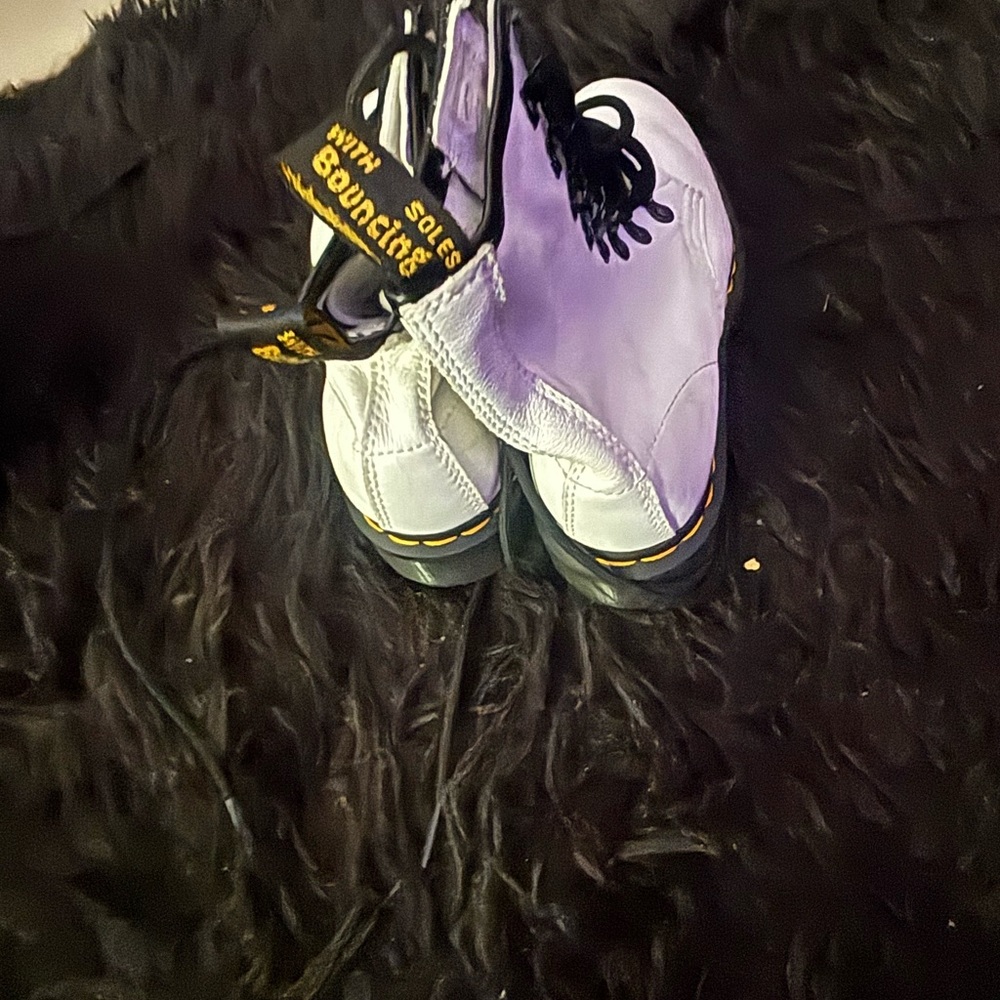 Dr. Martens Kids Boots in Purple and Black